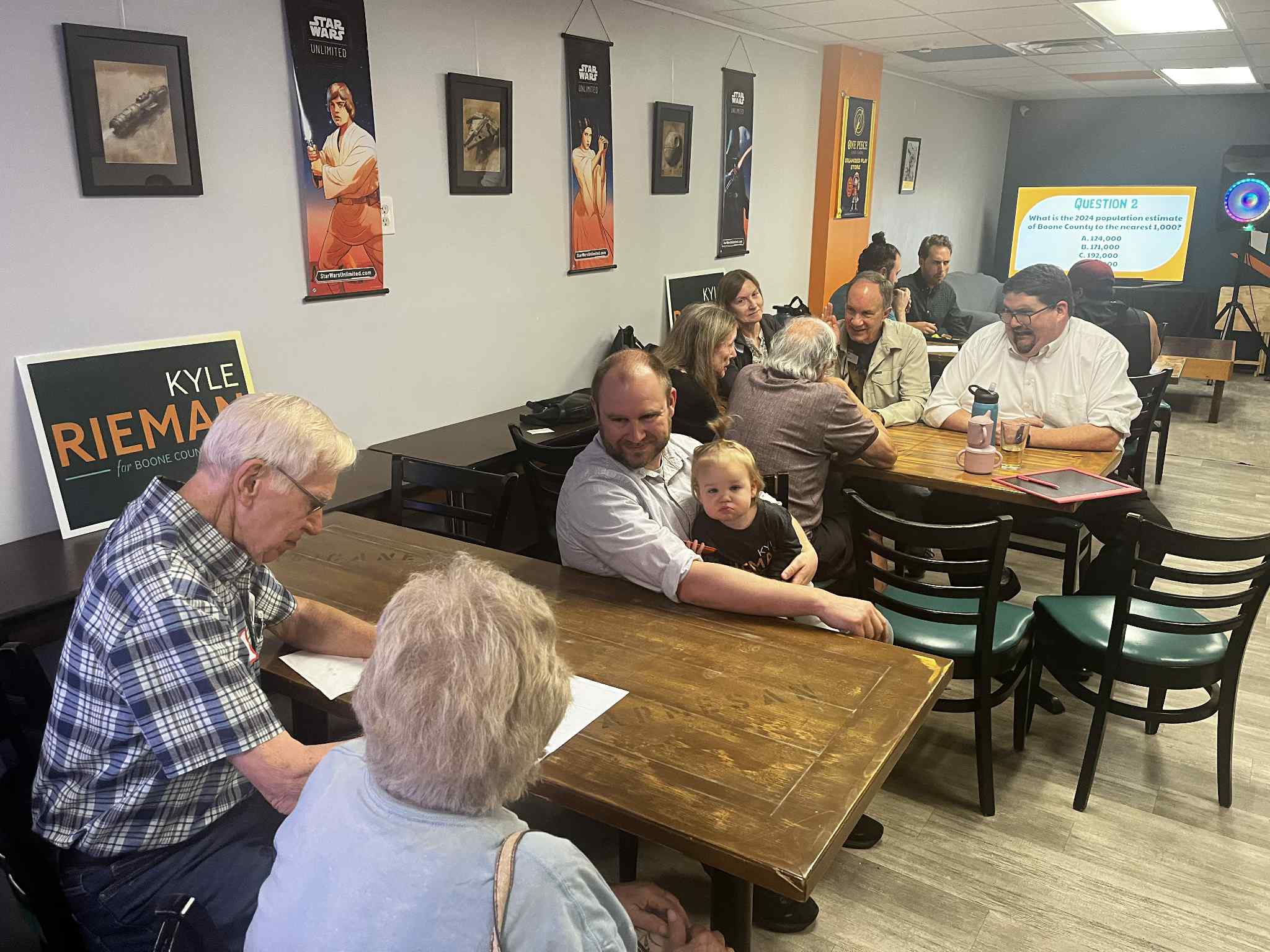 Kyle at a community trivia night